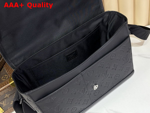 Louis Vuitton Courrier Messenger in Black Monogram Shadow Calfskin Leather M28781 Replica