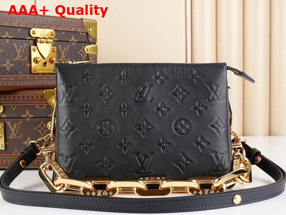 Louis Vuitton Coussin BB Handbag in Black Monogram Embossed Puffy Lambskin M20574 Replica