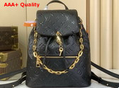 Louis Vuitton Coussin Backpack MM Black Calf Leather with Monogram Motif M25508 Replica