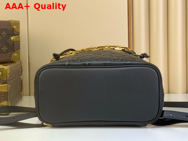 Louis Vuitton Coussin Backpack MM Black Calf Leather with Monogram Motif M25508 Replica