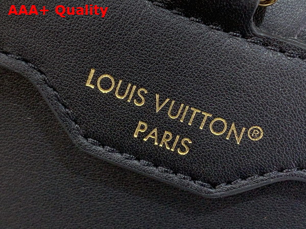 Louis Vuitton Coussin Backpack MM Black Calf Leather with Monogram Motif M25508 Replica