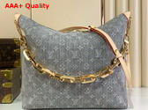 Louis Vuitton Coussin Hobo MM in Washed Gray Monogram Denim M13390 Replica