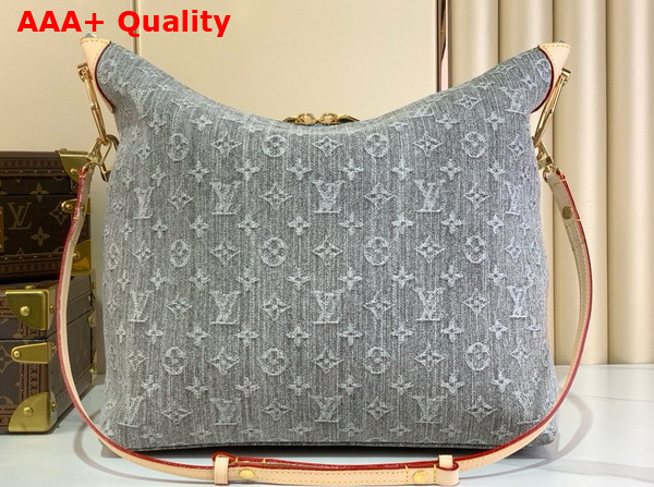 Louis Vuitton Coussin Hobo MM in Washed Gray Monogram Denim M13390 Replica