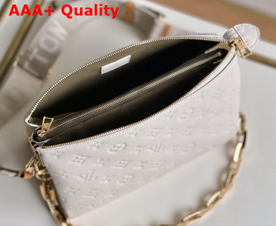 Louis Vuitton Coussin PM Cream Monogram Embossed Puffy Lambskin M57793 Replica