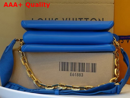 Louis Vuitton Coussin PM Handbag Blue Red Monogram Embossed Puffy Lambskin M58626 Replica