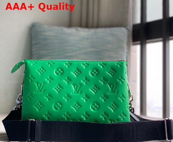 Louis Vuitton Coussin PM Handbag LV Motion Green Monogram Embossed Puffy Lambskin M57936 Replica