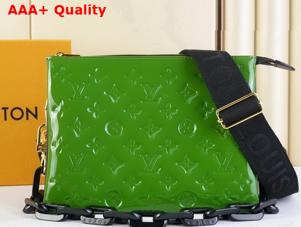 Louis Vuitton Coussin PM Handbag Shiny Green Calf Leather with an Embossed Monogram Pattern M20565 Replica