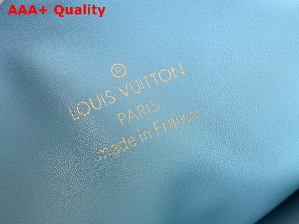 Louis Vuitton Coussin PM Handbag White and Blue Puffer Lambskin with Watercolor Style Monogram Print M11225 Replica