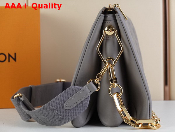 Louis Vuitton Coussin PM Handbag in Grey Monogram Embossed Puffy Lambskin M20842 Replica