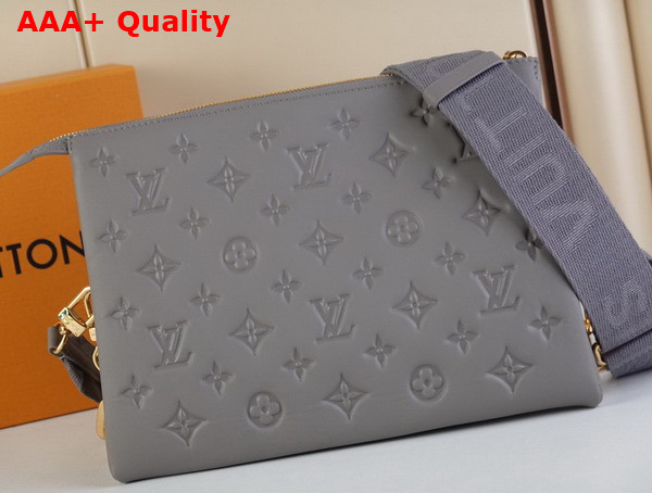 Louis Vuitton Coussin PM Handbag in Grey Monogram Embossed Puffy Lambskin M20842 Replica