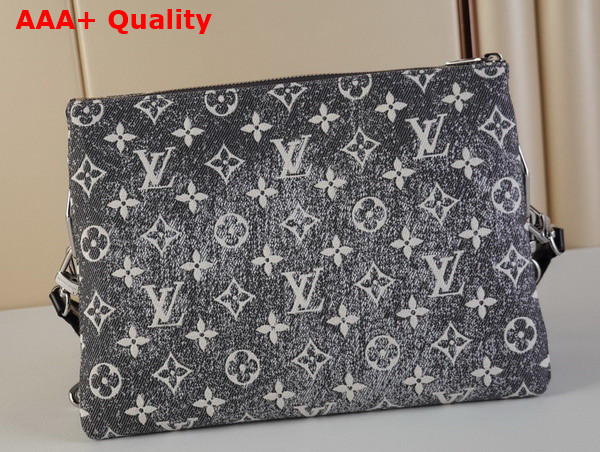 Louis Vuitton Coussin PM Handbag in Grey Monogram Jacquard Denim Replica