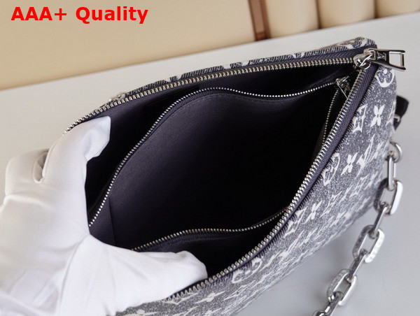 Louis Vuitton Coussin PM Handbag in Grey Monogram Jacquard Denim Replica