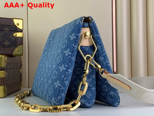 Louis Vuitton Coussin PM Handbag in Navy Blue Monogram Denim M24564 Replica