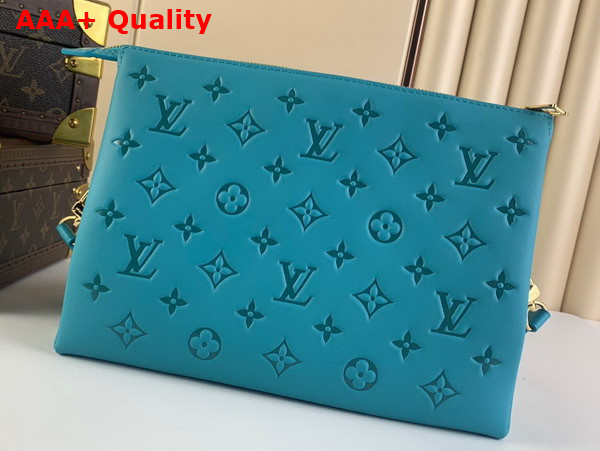 Louis Vuitton Coussin PM Handbag in Turquoise Monogram Embossed Puffy Lambskin M20769 Replica