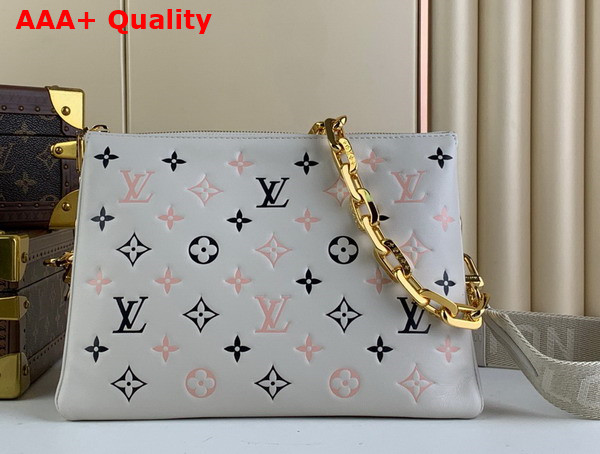 Louis Vuitton Coussin PM Tricolor Bag Beige Lambskin Replica