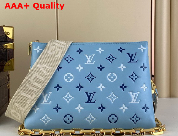 Louis Vuitton Coussin PM Tricolor Bag in Blue Lambskin M22953 Replica