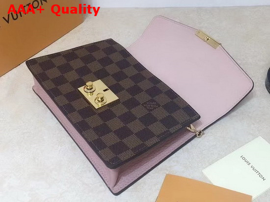 Louis Vuitton Croisette Chain Wallet Magnolia Damier Ebene Canvas N60287 Replica