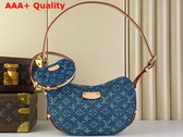 Louis Vuitton Croissant MM Handbag in Blue Monogram Denim M46856 Replica