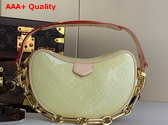 Louis Vuitton Croissant PM Bag in Chic and Yellow Monogram Vernis Embossed Cowhide Leather M24020 Replica