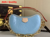 Louis Vuitton Croissant PM Bag in Sky Monogram Vernis Embossed Cowhide Leather M24021 Replica