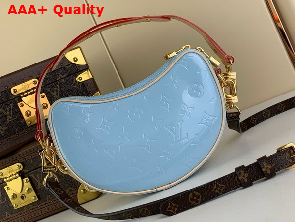 Louis Vuitton Croissant PM Bag in Sky Monogram Vernis Embossed Cowhide Leather M24021 Replica