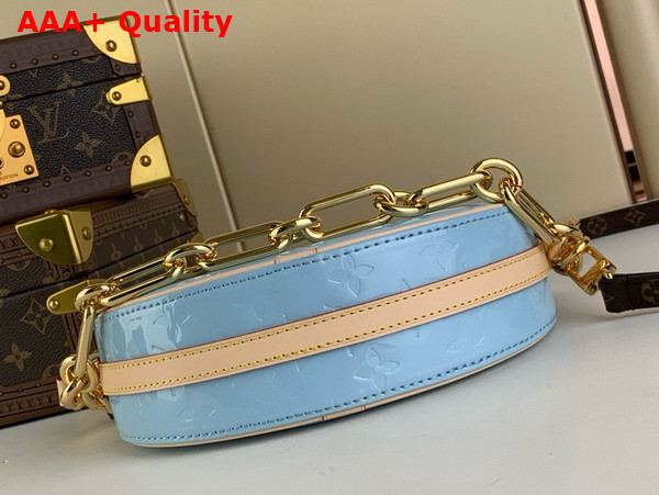 Louis Vuitton Croissant PM Bag in Sky Monogram Vernis Embossed Cowhide Leather M24021 Replica