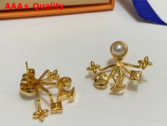 Louis Vuitton Cruiser Earrings Gold Color Hardware M00601 Replica