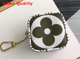 Louis Vuitton Cube Coin Purse Khaki and White Monogram Canvas Replica