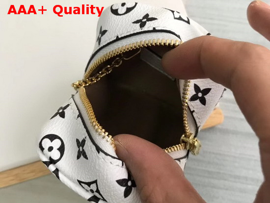 Louis Vuitton Cube Coin Purse Khaki and White Monogram Canvas Replica