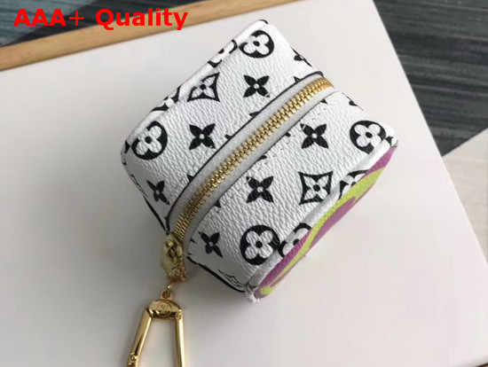 Louis Vuitton Cube Coin Purse Pink and Lila Monogram Canvas M67669 Replica