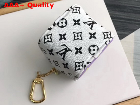 Louis Vuitton Cube Coin Purse Pink and Lila Monogram Canvas M67669 Replica
