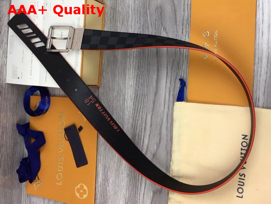 Louis Vuitton Damier Cobalt Race Print 40mm Reversible Belt M0156S Replica
