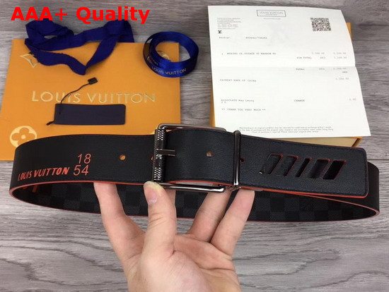 Louis Vuitton Damier Cobalt Race Print 40mm Reversible Belt M0156S Replica