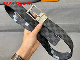 Louis Vuitton Damier Graphite 3D Coated Canvas Belt Gray Replica