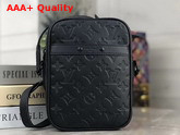 Louis Vuitton Danube PM Monogram Shadow Embossed Black Calf Leather M43681 Replica
