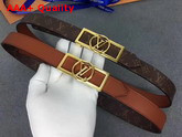 Louis Vuitton Dauphine 25mm Reversible Belt Tan M0196U Replica