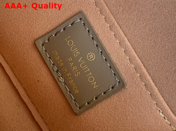 Louis Vuitton Dauphine East West Handbag in Khaki Calfskin Leather Replica