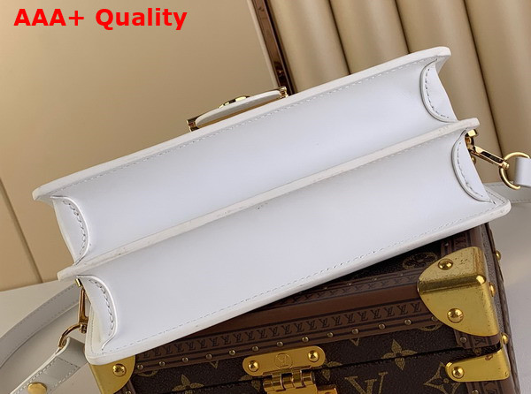 Louis Vuitton Dauphine East West Handbag in White Calfskin Leather M20739 Replica
