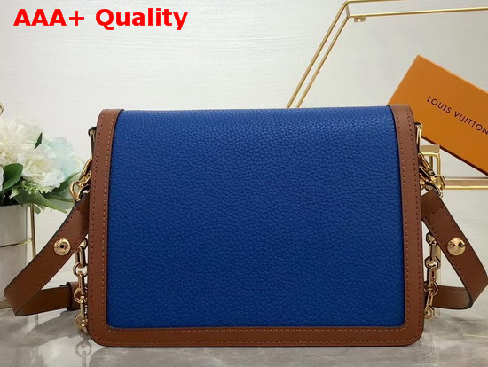 Louis Vuitton Dauphine MM Blue and Beige Taurillon Leather M55071 Replica