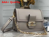 Louis Vuitton Dauphine MM Galet Gray Smooth Calf Leather M55835 Replica