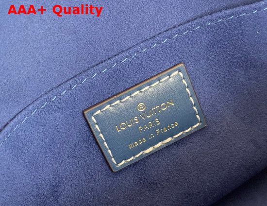 Louis Vuitton Dauphine MM Handbag in Navy Blue Denim Jacquard Textile M59631 Replica