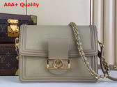 Louis Vuitton Dauphine MM Handbag in Poivre Brown Epi Grained Cowhide Leather M23635 Replica