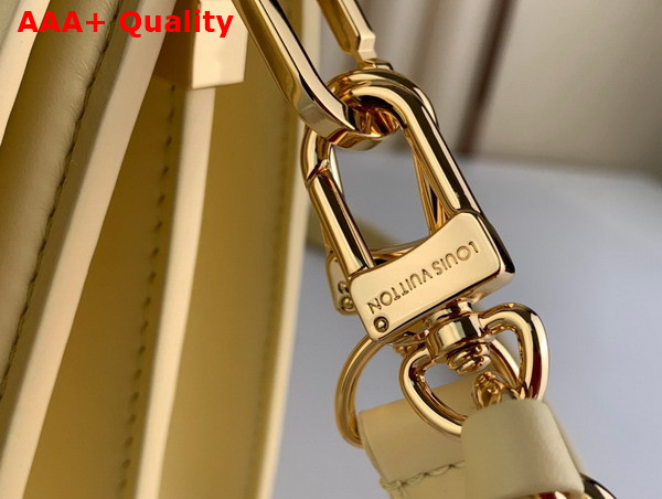 Louis Vuitton Dauphine MM Handbag in Yellow Calfskin Nano Size Monogram Pattern Replica