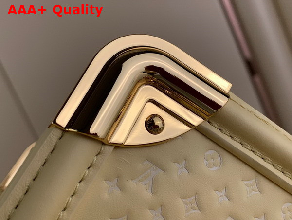 Louis Vuitton Dauphine MM Handbag in Yellow Calfskin Nano Size Monogram Pattern Replica