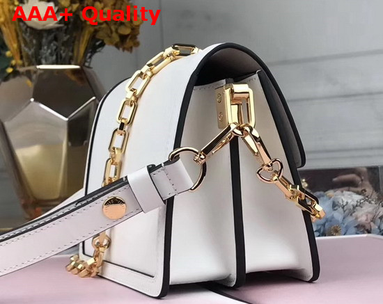 Louis Vuitton Dauphine MM White Smooth Calf Leather Replica