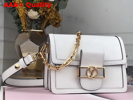 Louis Vuitton Dauphine MM White Smooth Calf Leather Replica