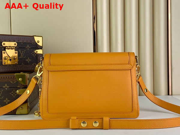 Louis Vuitton Dauphine Soft MM Handbag in Orange Calfskin M25048 Replica