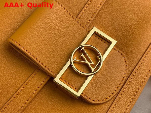 Louis Vuitton Dauphine Soft MM Handbag in Orange Calfskin M25048 Replica