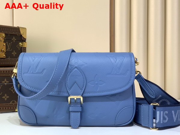 Louis Vuitton Diane Handbag in Blue Jean Monogram Empreinte Leather M27362 Replica