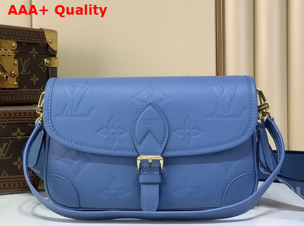 Louis Vuitton Diane Handbag in Blue Jean Monogram Empreinte Leather M27362 Replica
